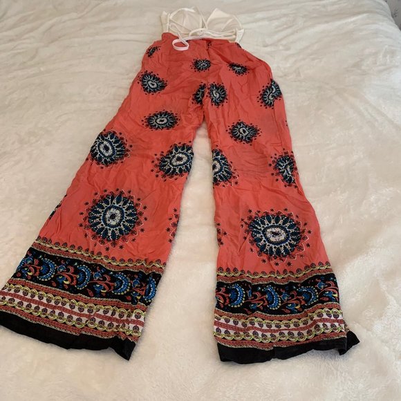NWT Fashion Nova Trouble In Paradise Coral Jumpsuit Size S - Picture 9 of 16